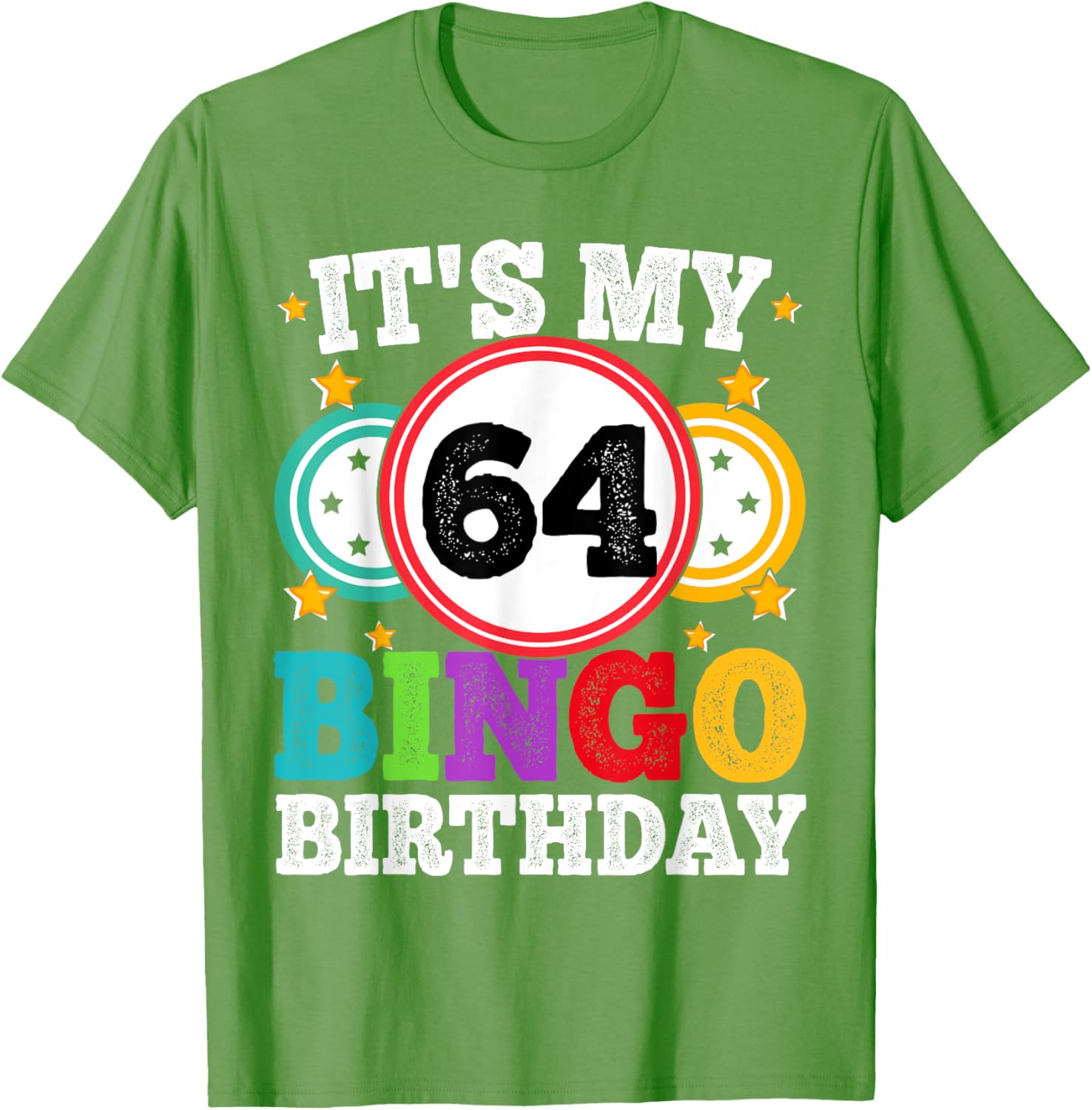 Funny 64th Birthday Bingo T-Shirt for Men and Women - Celebrate in Style! - 10