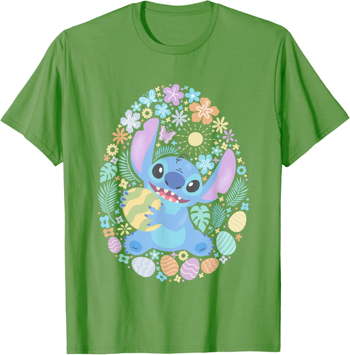 Disney Lilo & Stitch Easter Eggs Floral Portrait T-Shirt for Fans - 10