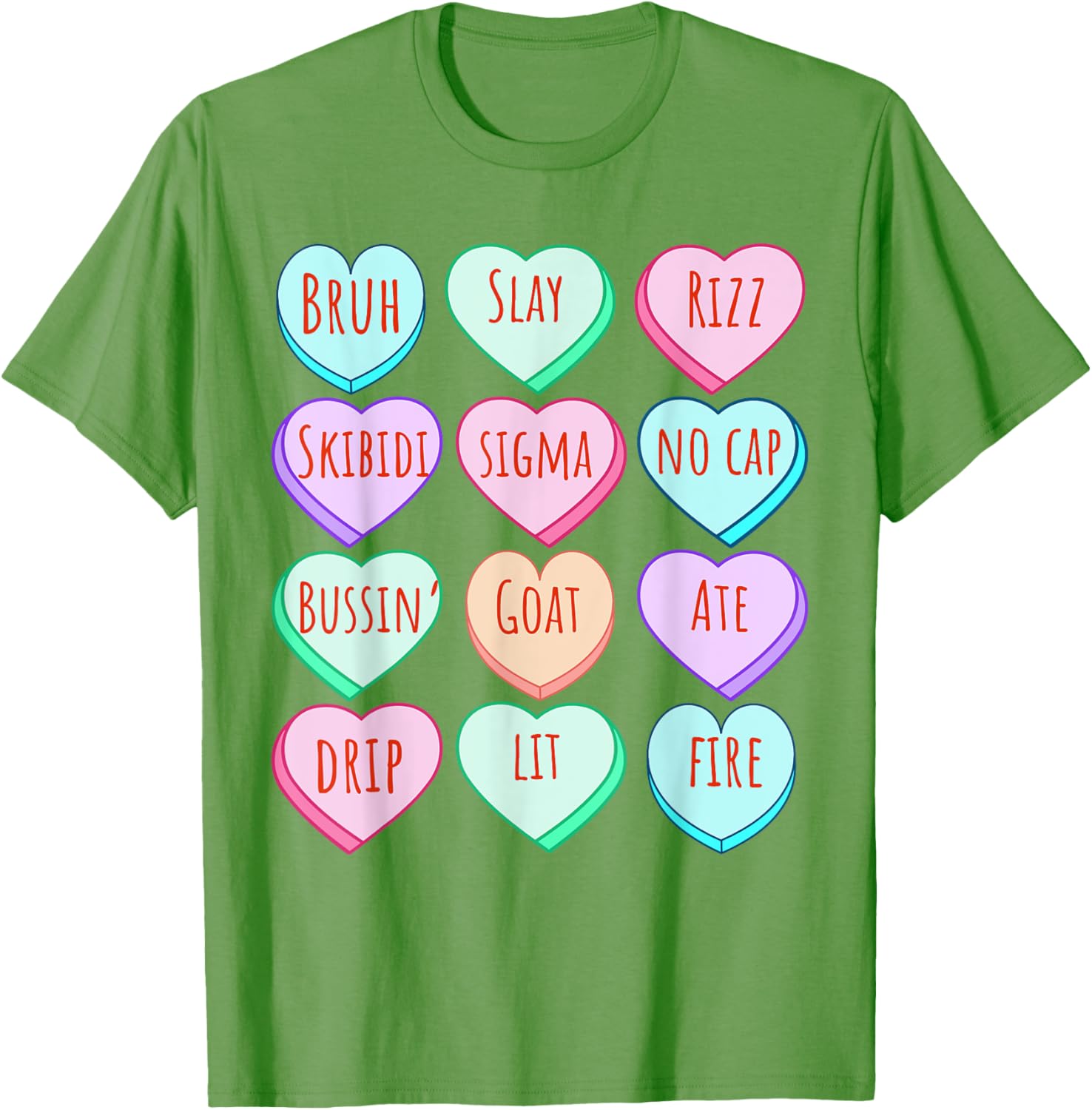 Candy Heart Slang T-Shirt for Valentine's Day Fun at School - 2