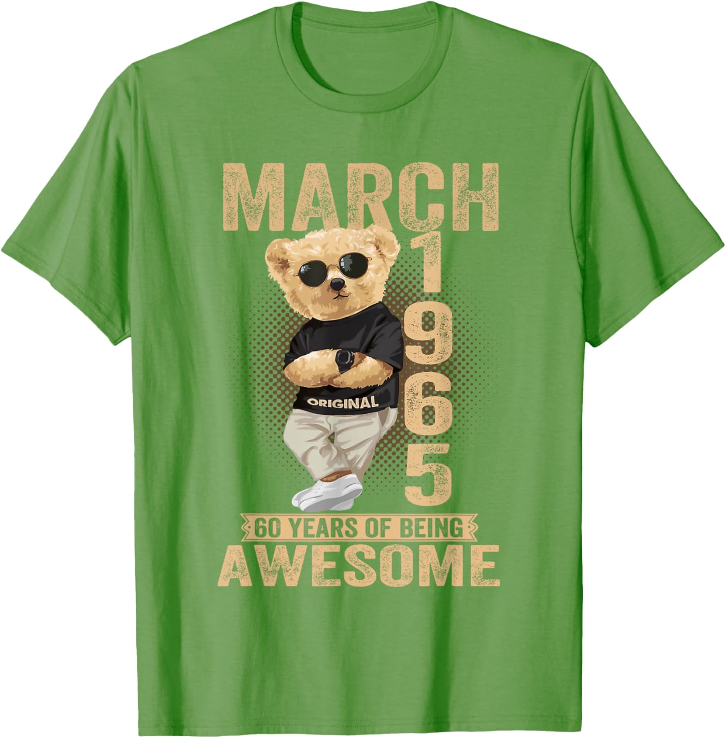 60th Birthday Teddy Bear T-Shirt for Men and Women Born in 1964 - 14