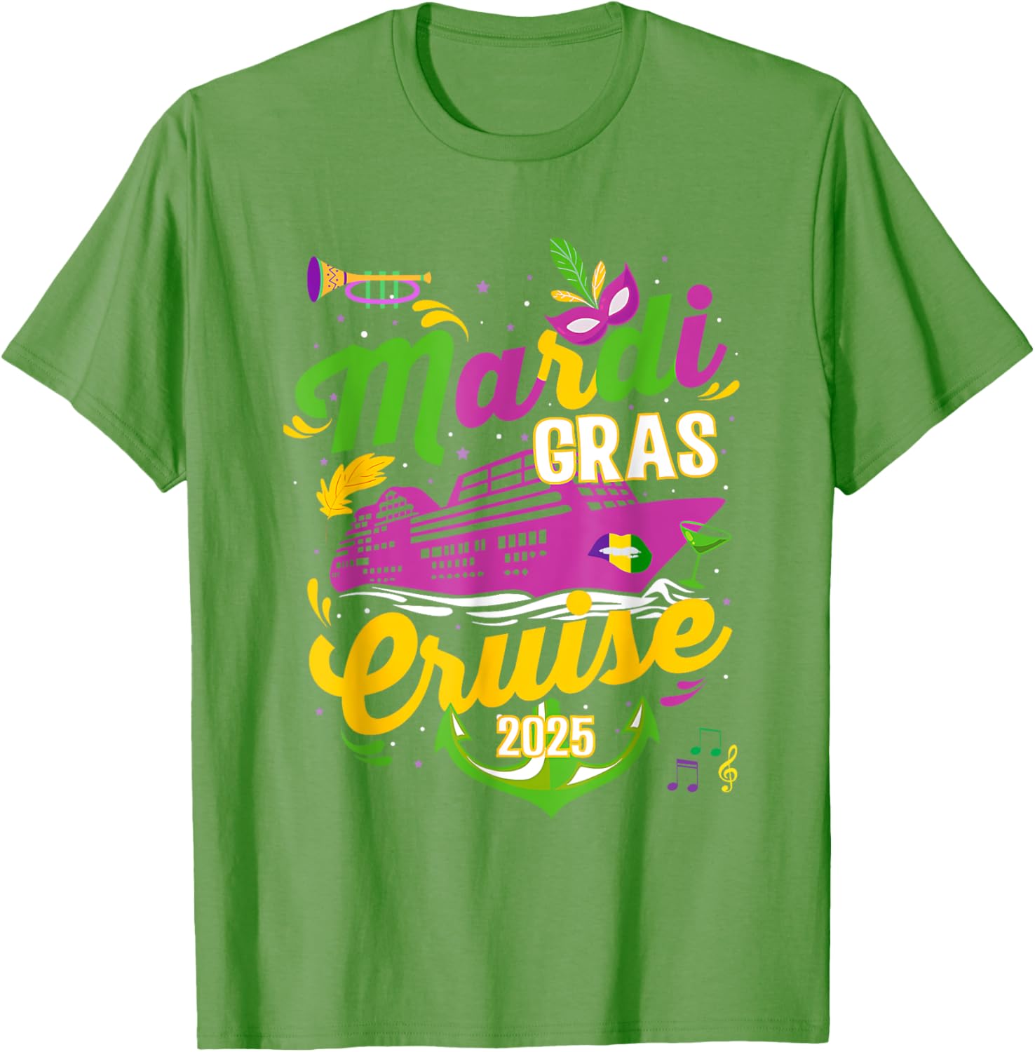 Mardi Gras Cruise Squad 2025 Family Matching T-Shirts for Fun Adventures - 9
