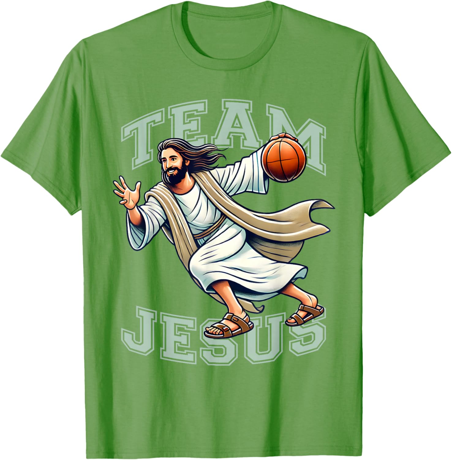 Team Jesus Basketball Tee Christ Playing Basketball T-Shirt for Sports Fans - 23