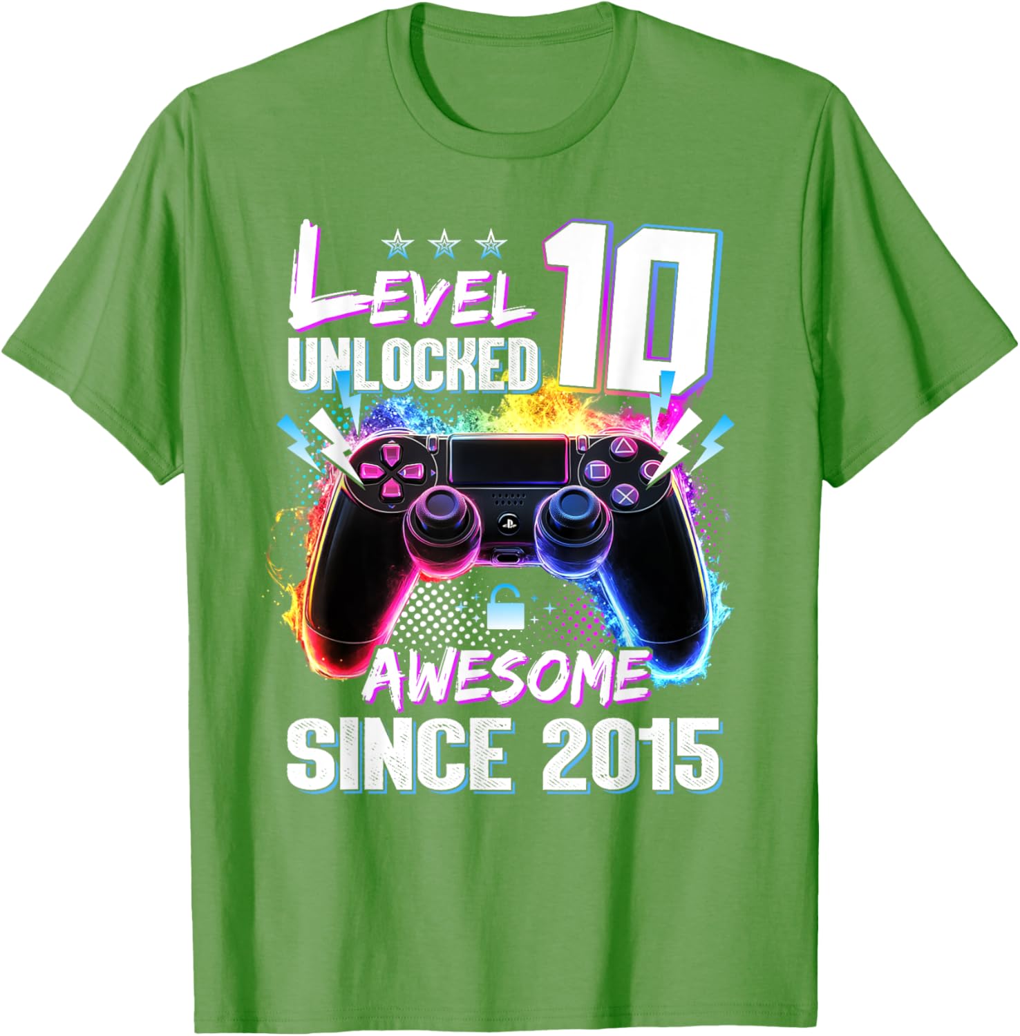 Level 10 Unlocked 10th Birthday T-Shirt Awesome Gift for Kids - 2