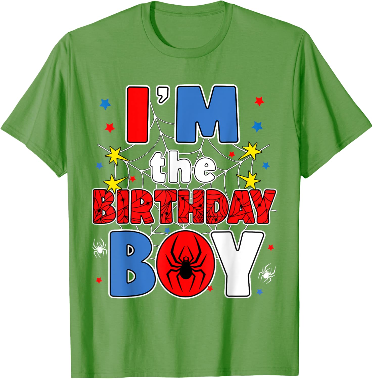 I'm The Birthday Boy Spider Web Family Party T-Shirt for Kids - 16