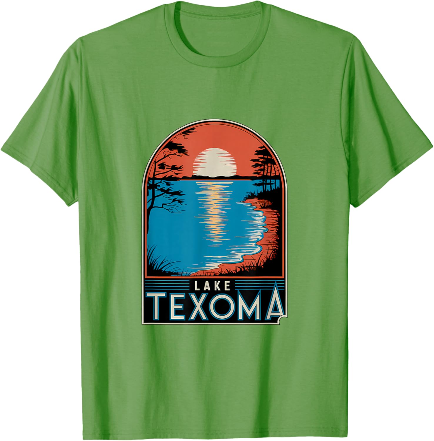 Lake Texoma Sunset Reflection Adventure T-Shirt for Nature Lovers - 10