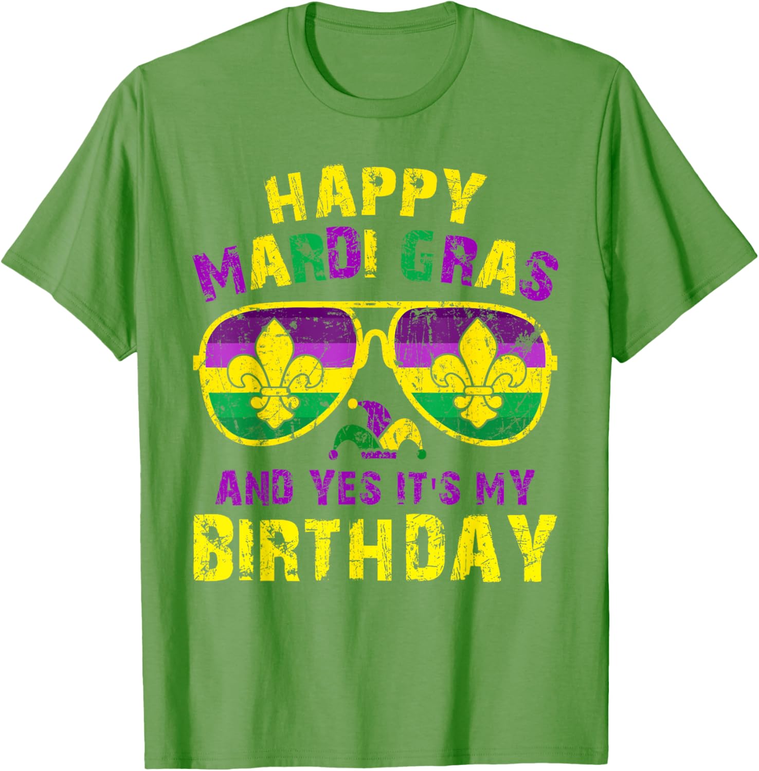 Happy Mardi Gras Birthday T-Shirt for Men, Women, and Kids Celebration - 14