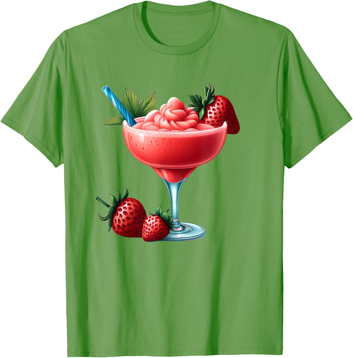 Frozen Strawberry Daiquiri T-Shirt for Fun Summer Vibes and Relaxation - 12