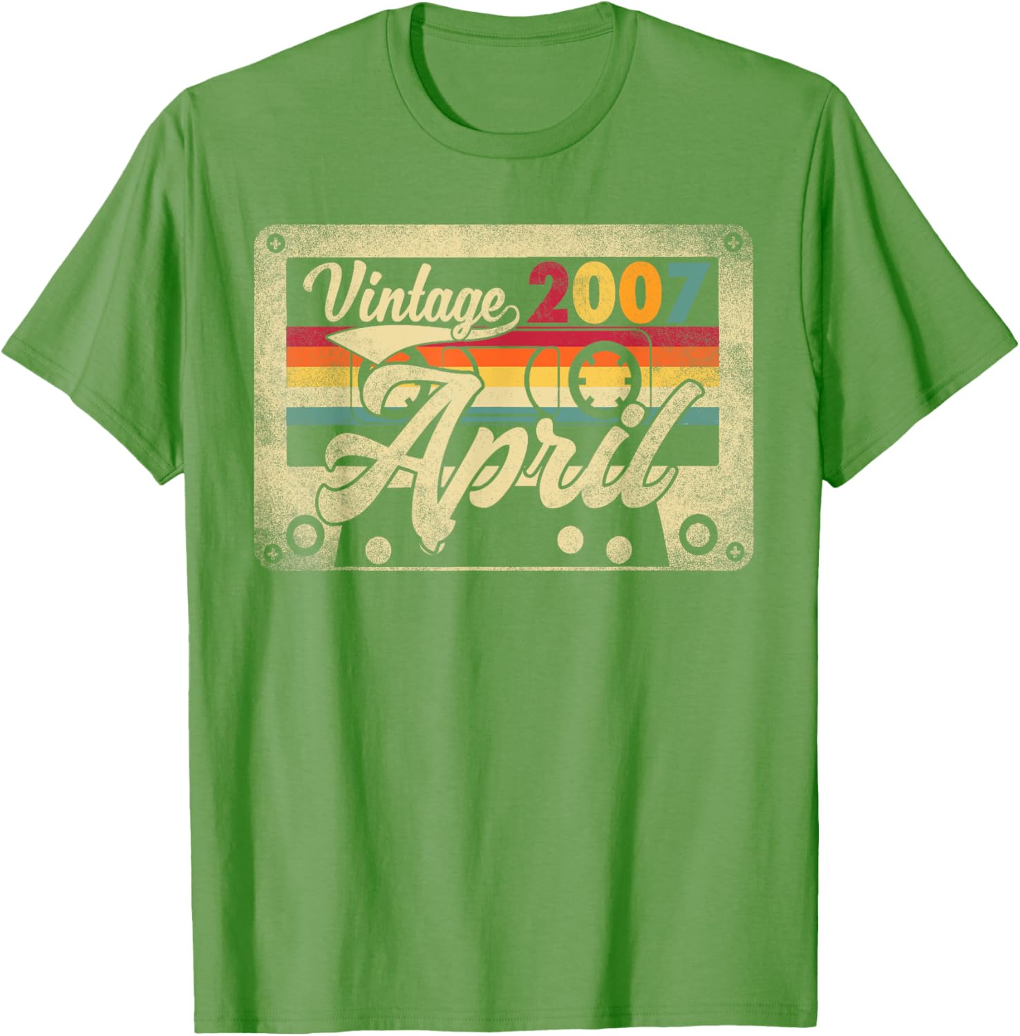 Funny Vintage April 2007 18th Birthday Retro T-Shirt for Celebration - 21