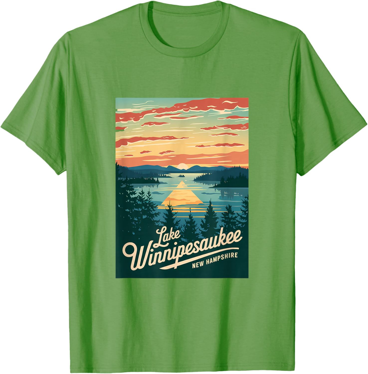 Sunset Beauty T-Shirt Featuring Scenic Lake Winnipesaukee, New Hampshire - 12