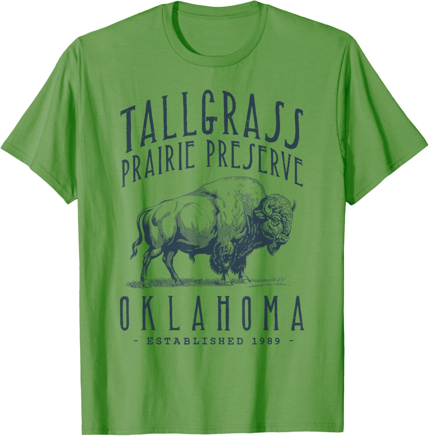 Tallgrass Prairie Oklahoma Bison Design T-Shirt for Nature Lovers - 5