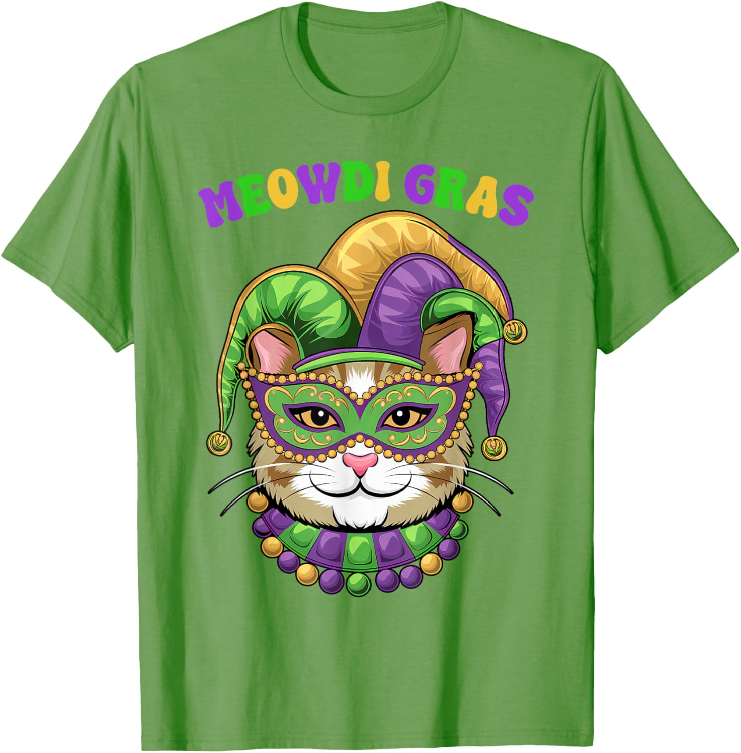 Meowdi Gras Mardi Gras Cat Lover T-Shirt New Orleans Style Fun Apparel - 14