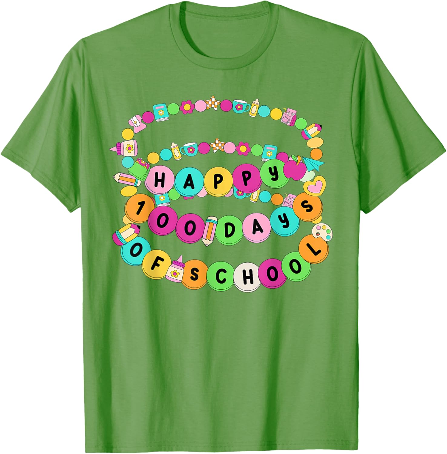 Happy 100 Days School Fun T-Shirt for Teachers and Students - 20