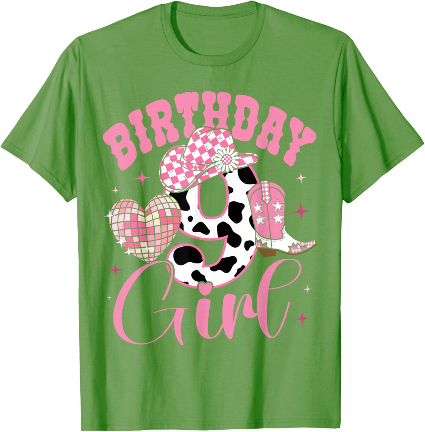 Happy 9th Birthday Cowgirl Tee Stylish Rodeo Outfit for Girls - 8