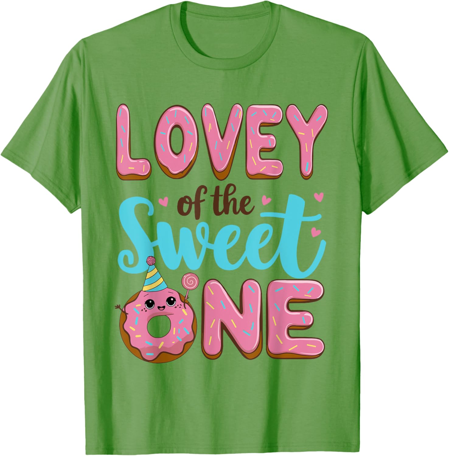 Sweet One Donut Party T-Shirt for 1st Birthday Girl - Cute Lovie Design - 1