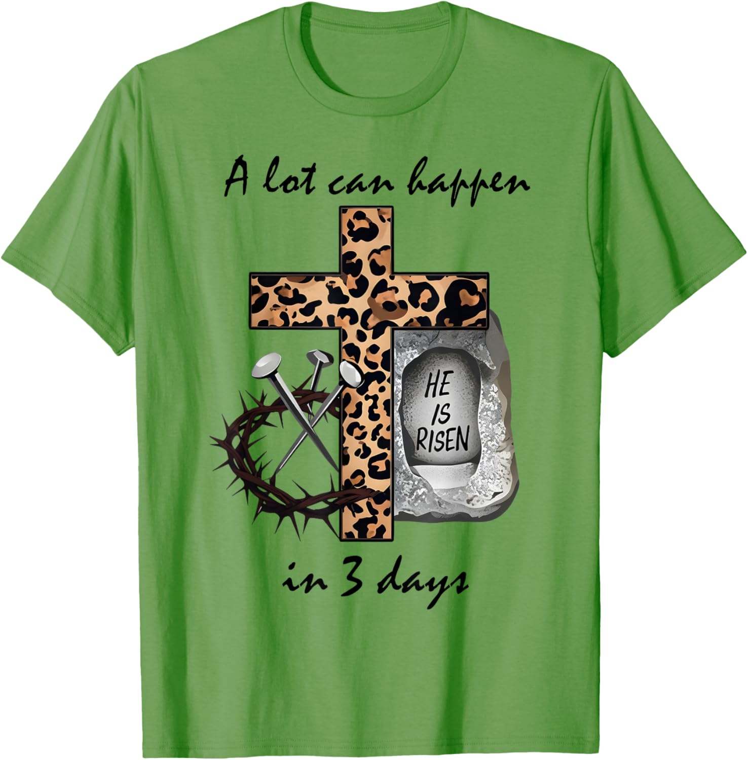 Inspirational 3 Days Christian Easter Cross T-Shirt for Faithful Celebration - 15