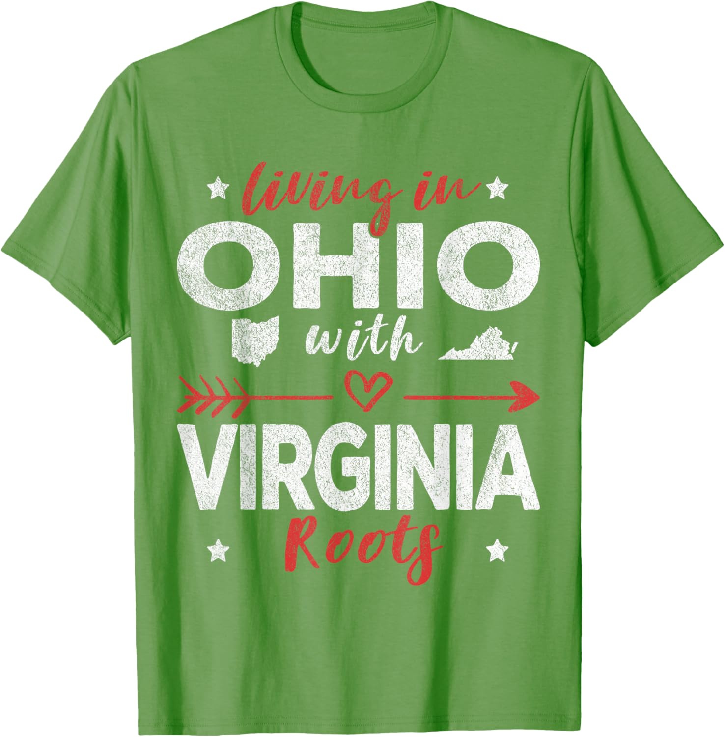 Living in Ohio with Virginia Roots T-Shirt for Proud State Lovers - 23