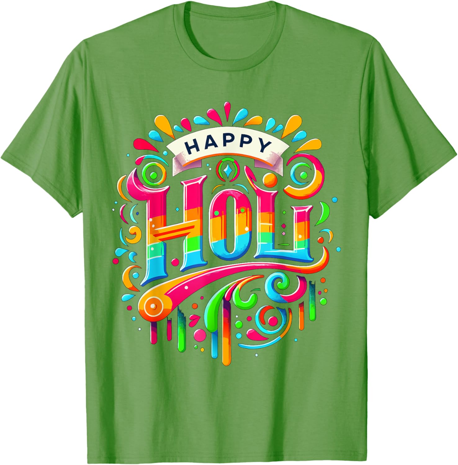 Happy Holi Festival T-Shirt for Women, Kids, and Men - Family Apparel - 4