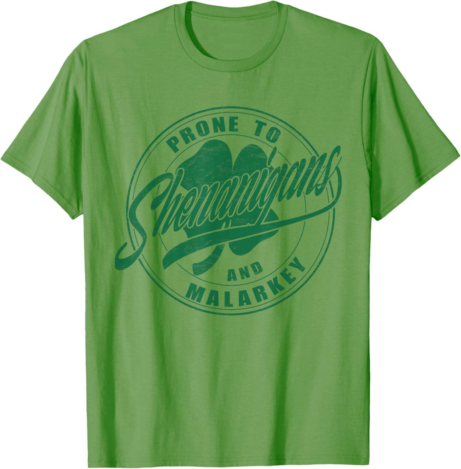 Prone to Shenanigans St Patrick's Day Clover T-Shirt for Fun Celebrations - 7