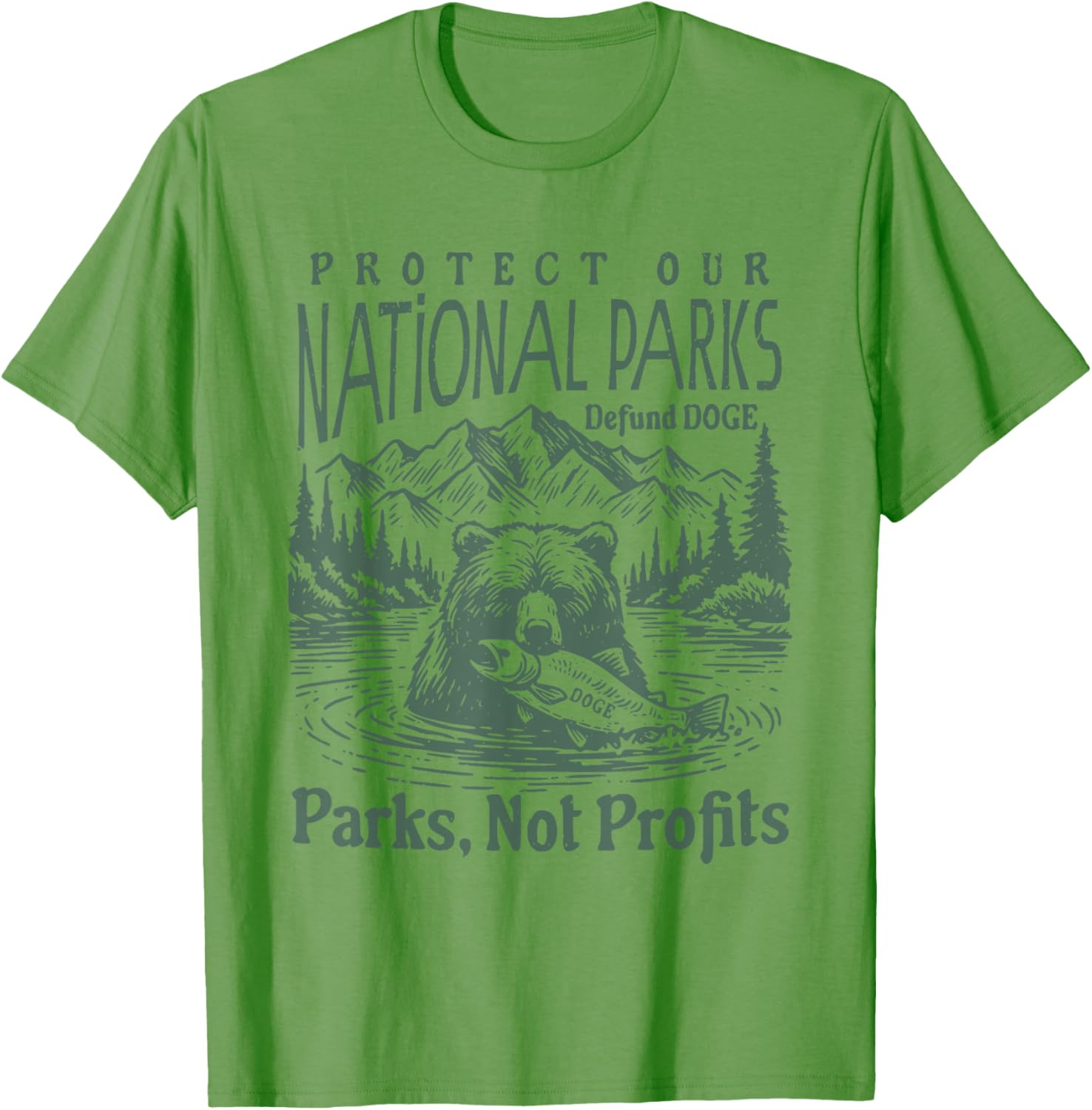 Support National Parks T-Shirt - Defund DOGE Parks Not Profits Design - 11