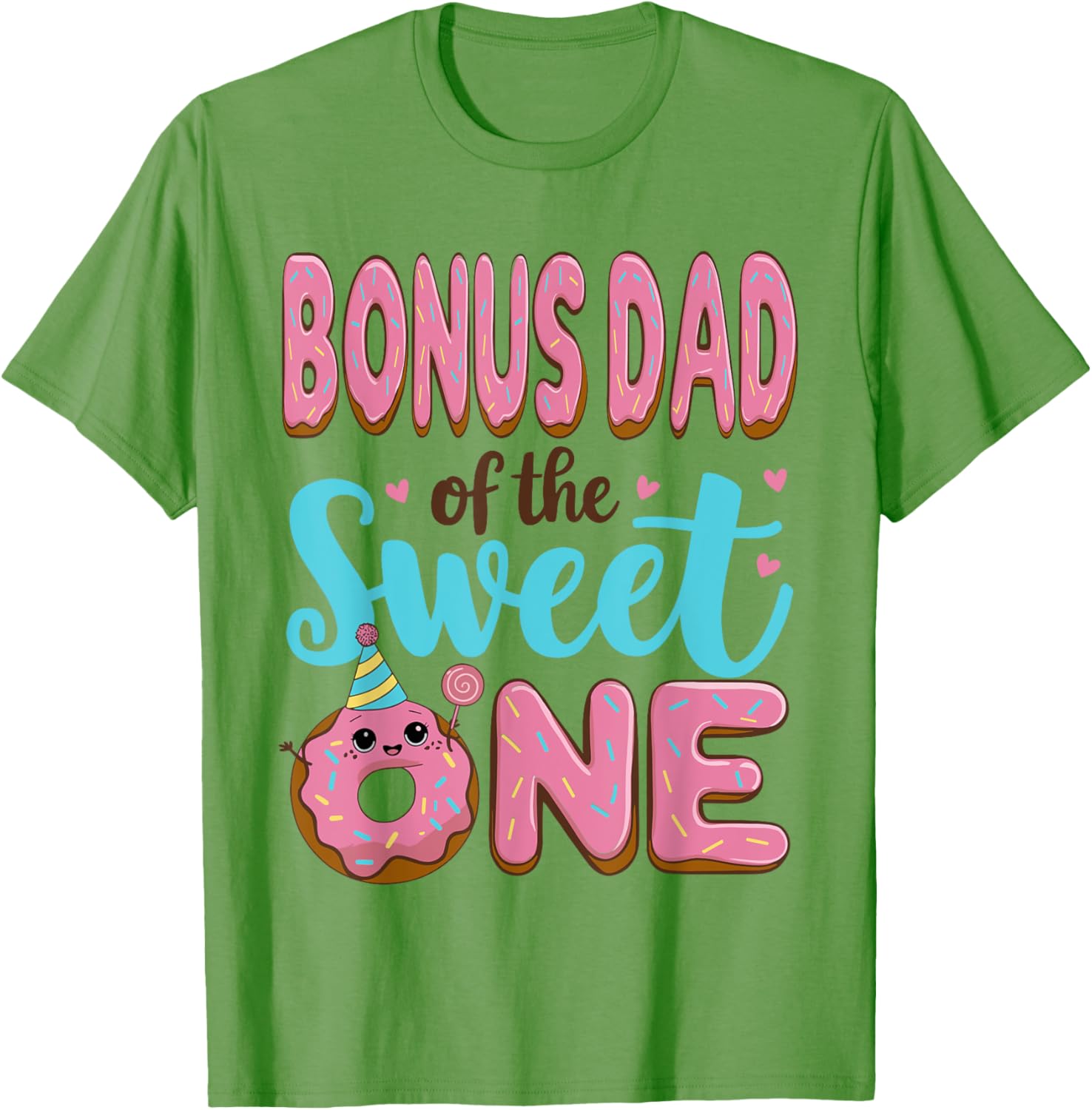 Bonus Dad Donut Party T-Shirt for 1st Birthday Girl Celebration - 2