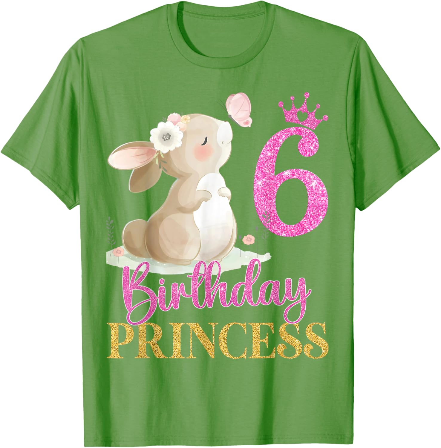 Adorable Rabbit Princess T-Shirt for 6th Birthday Girls - Perfect Gift! - 26