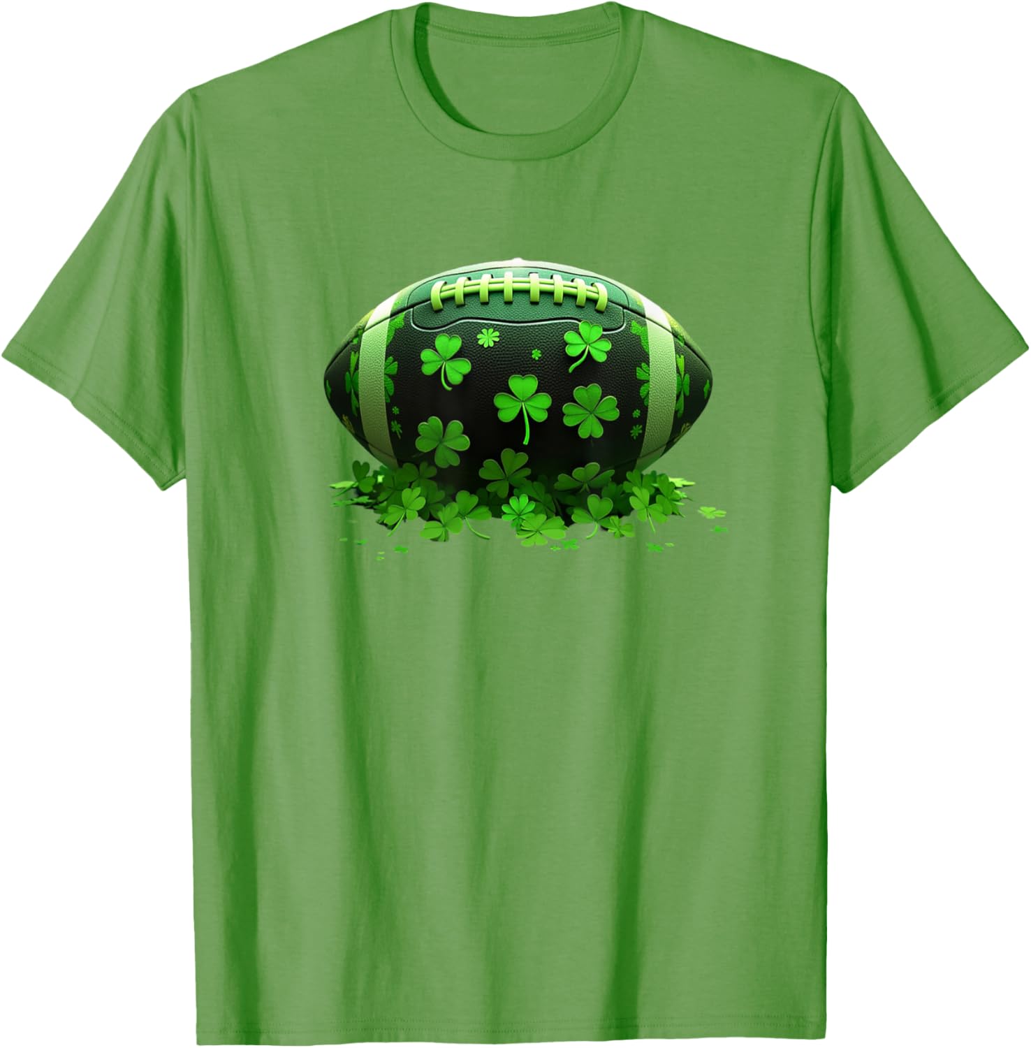 Lucky Shamrock Football Lovers T-Shirt for St Patricks Day Fun - 16