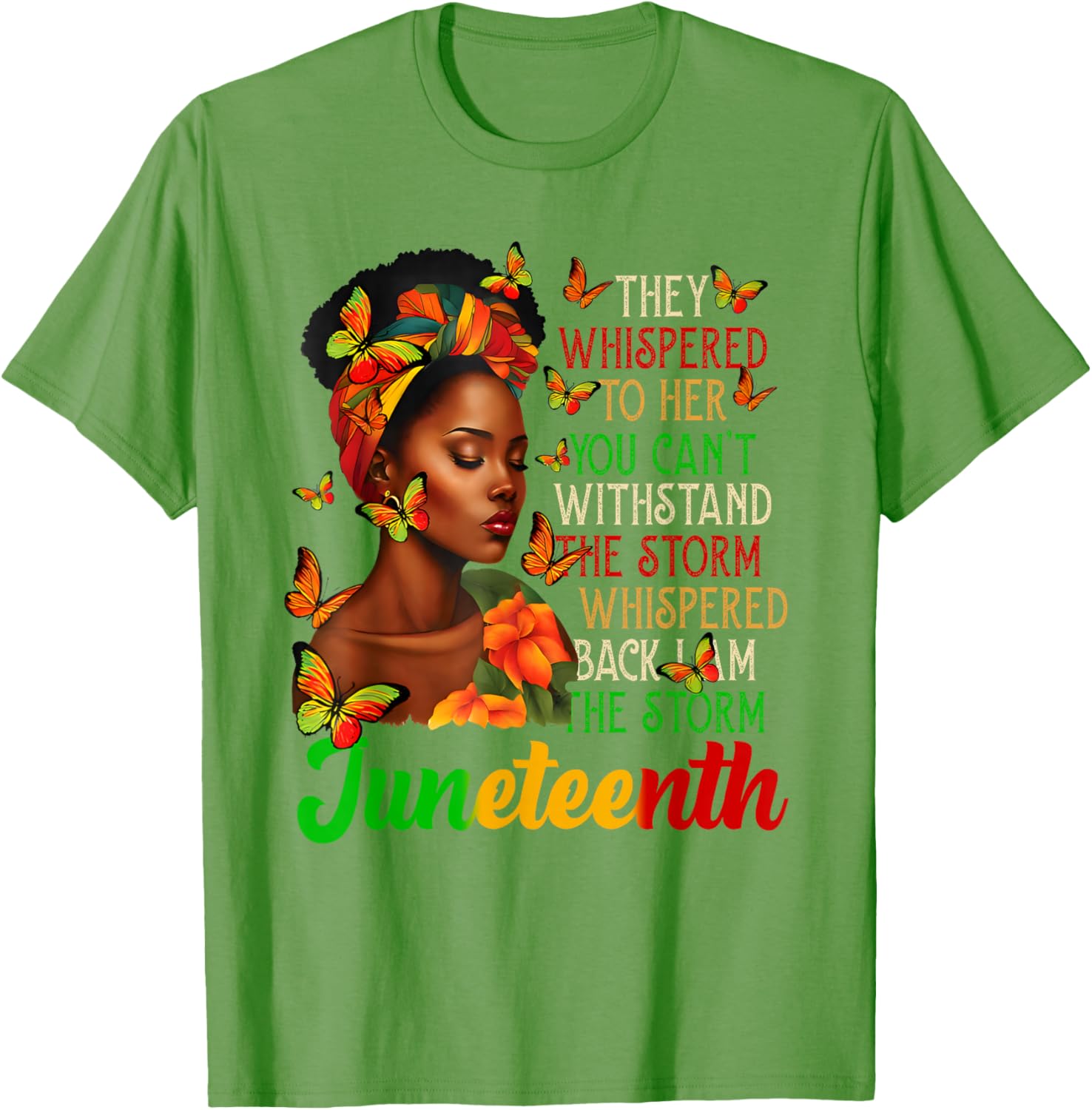 Juneteenth I am The Storm Black Women T-Shirt for Black History Month - 9