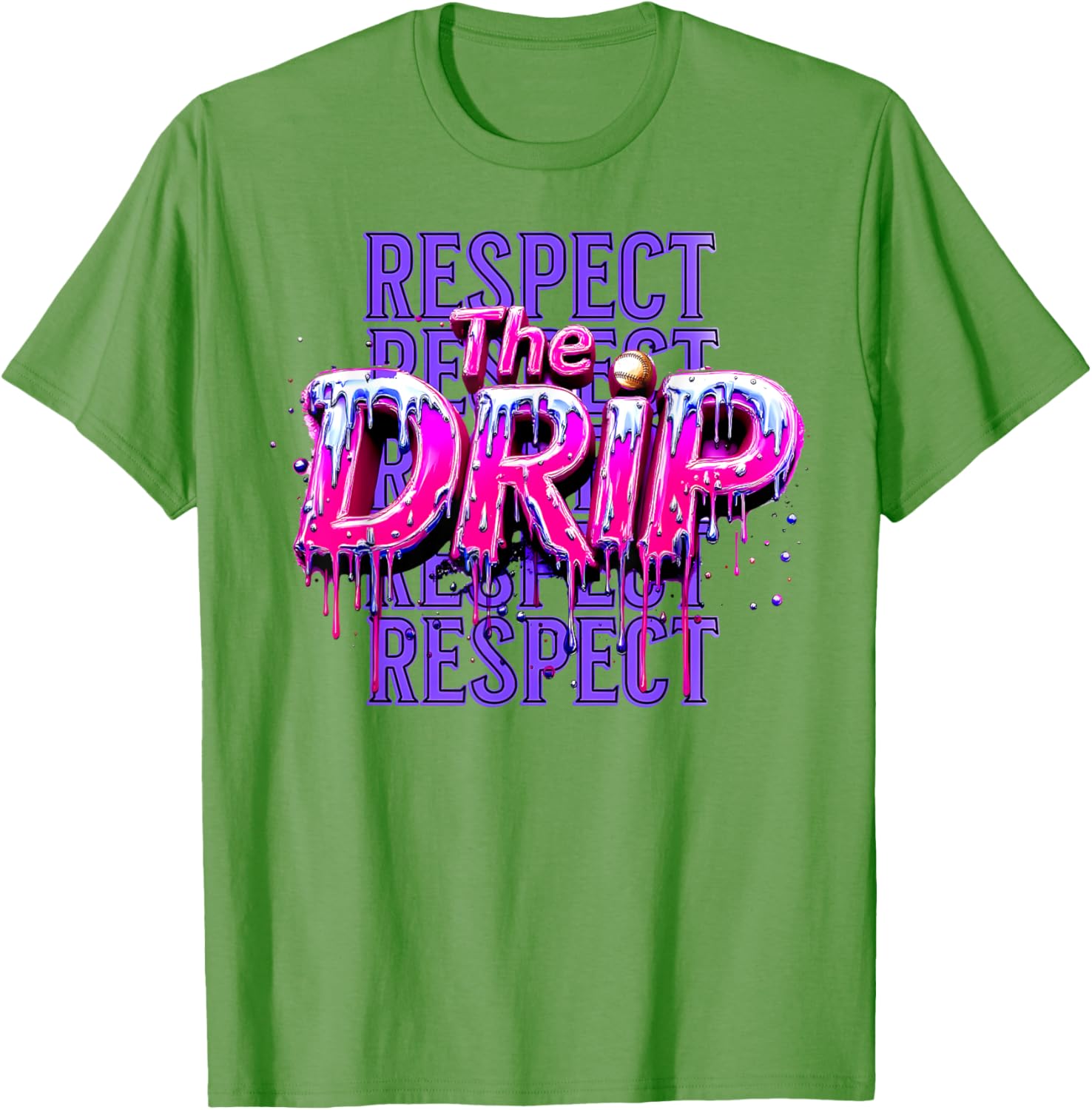 Respect The Drip Baseball Ice Cream Drip T-Shirt for Cool Style - 23