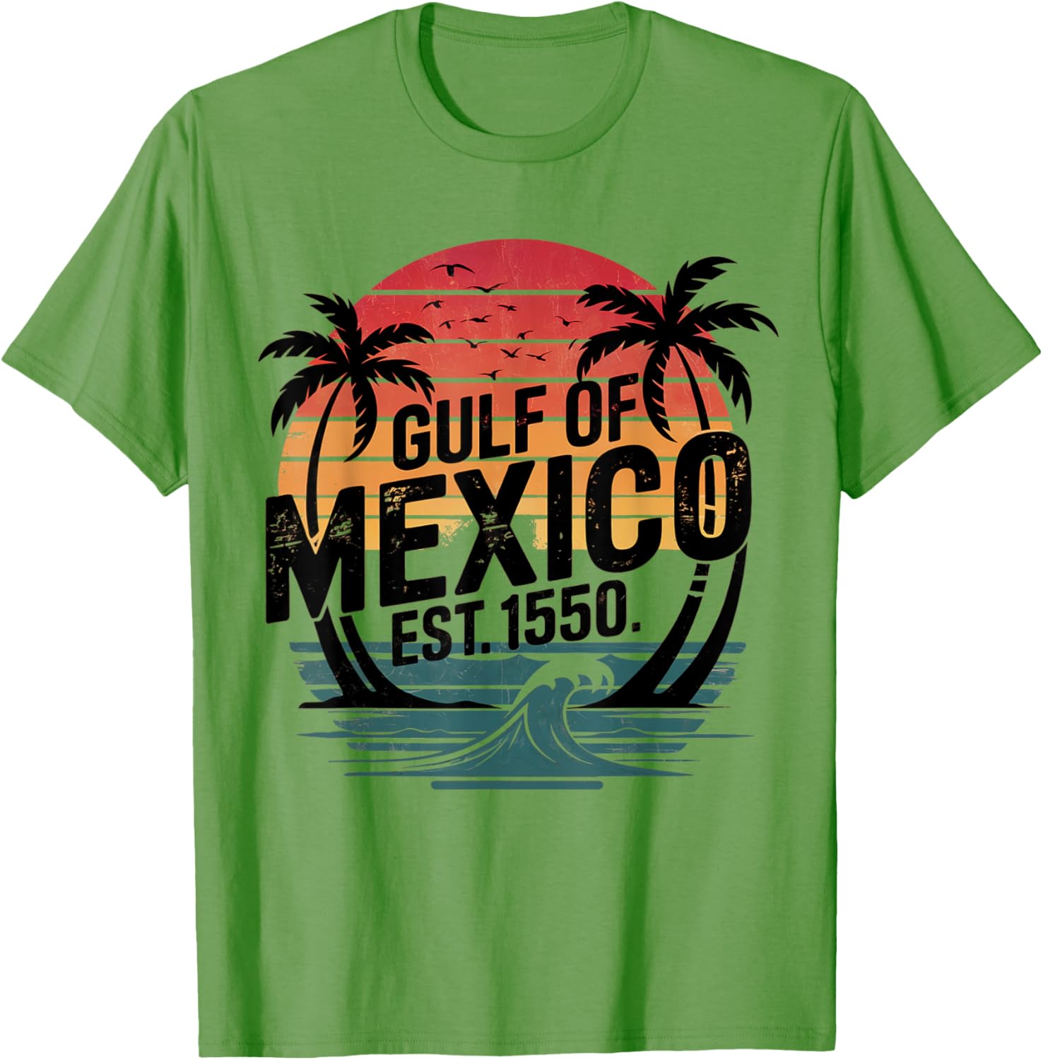 Retro Vintage Gulf of Mexico Women's Beach T-Shirt Established 1550 - 11