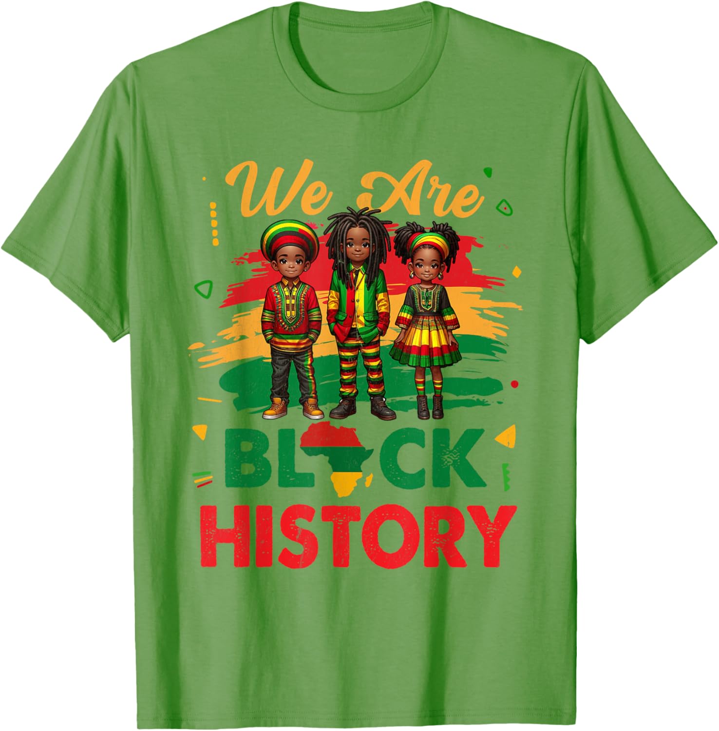 Black History Month Map T-Shirt for African Kids Boys and Girls - 11