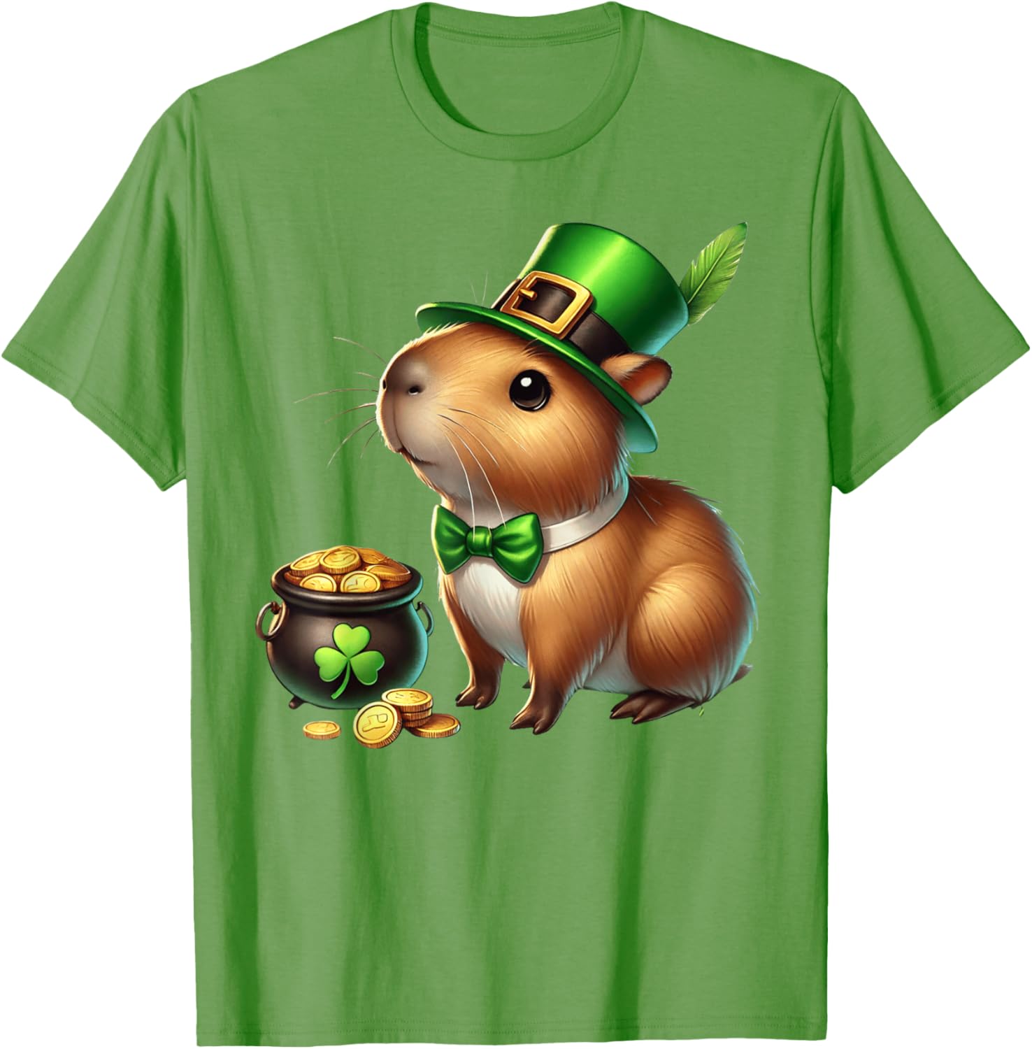 Adorable Guinea Pig Leprechaun St Patrick's Day Kids T-Shirt - 1