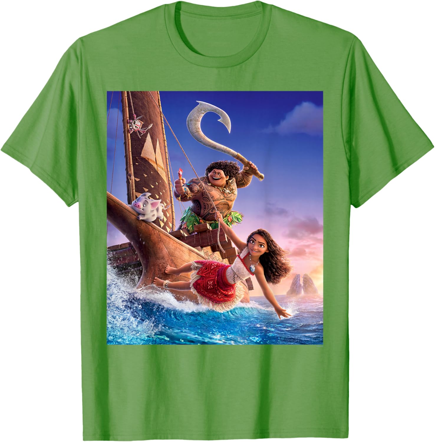 Disney Moana Adventure T-Shirt with Maui and Friends for Kids and Adults - 25
