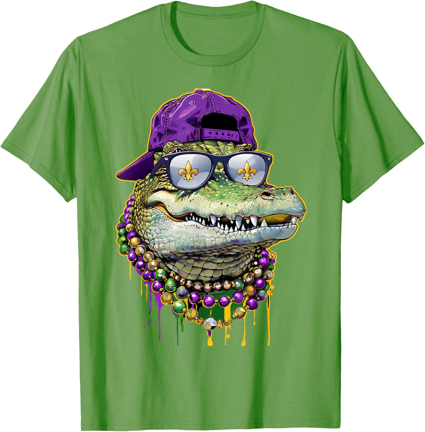 Mardigator Mardi Gras Alligator Costume T-Shirt for Men and Women - 17