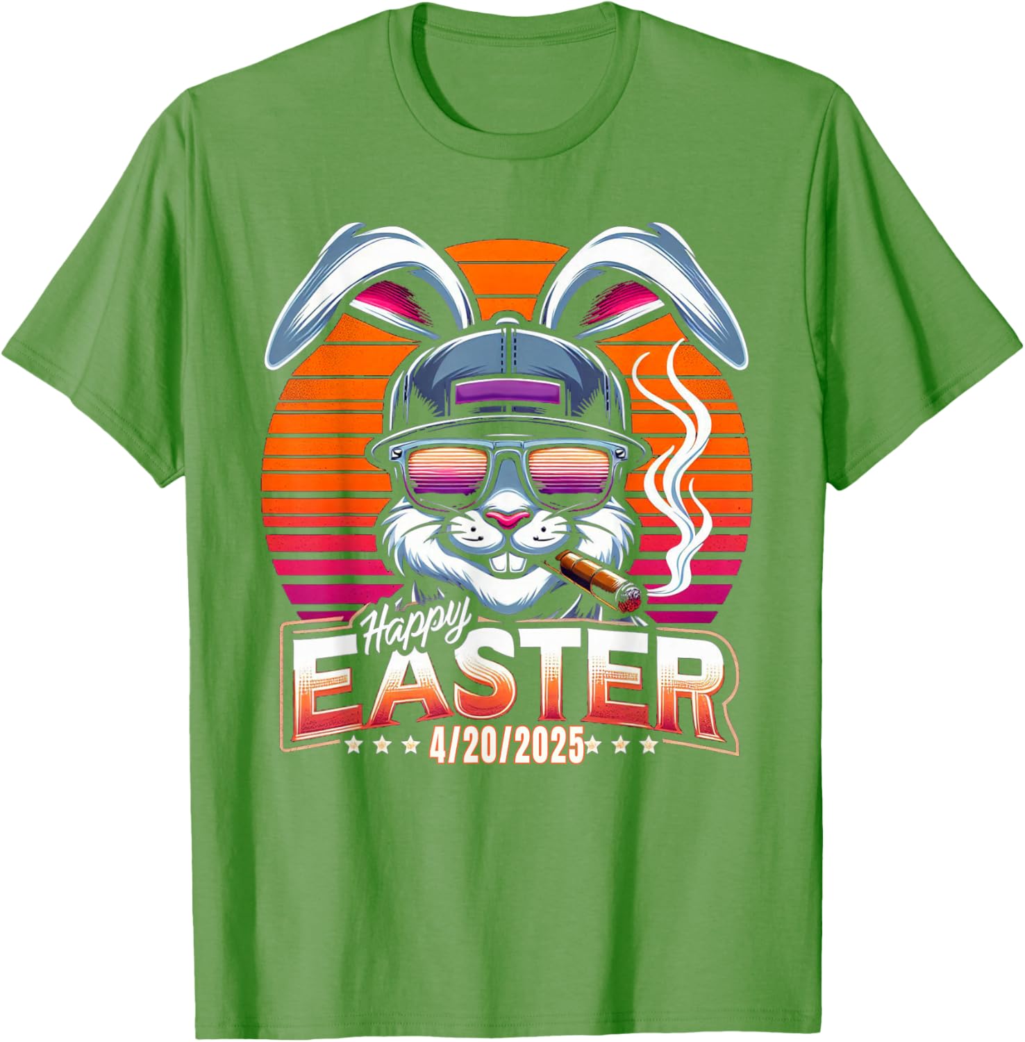 Funny Easter Bunny Marijuana T-Shirt for 420 Humor Lovers - 8
