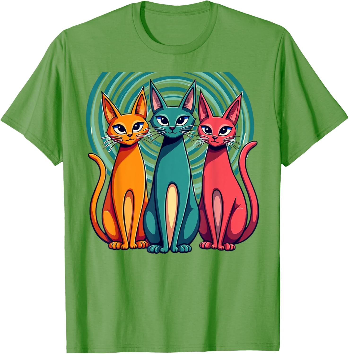Vintage Retro Mid-Century Modern Cats T-Shirt 50s 60s Style Fashion - 17