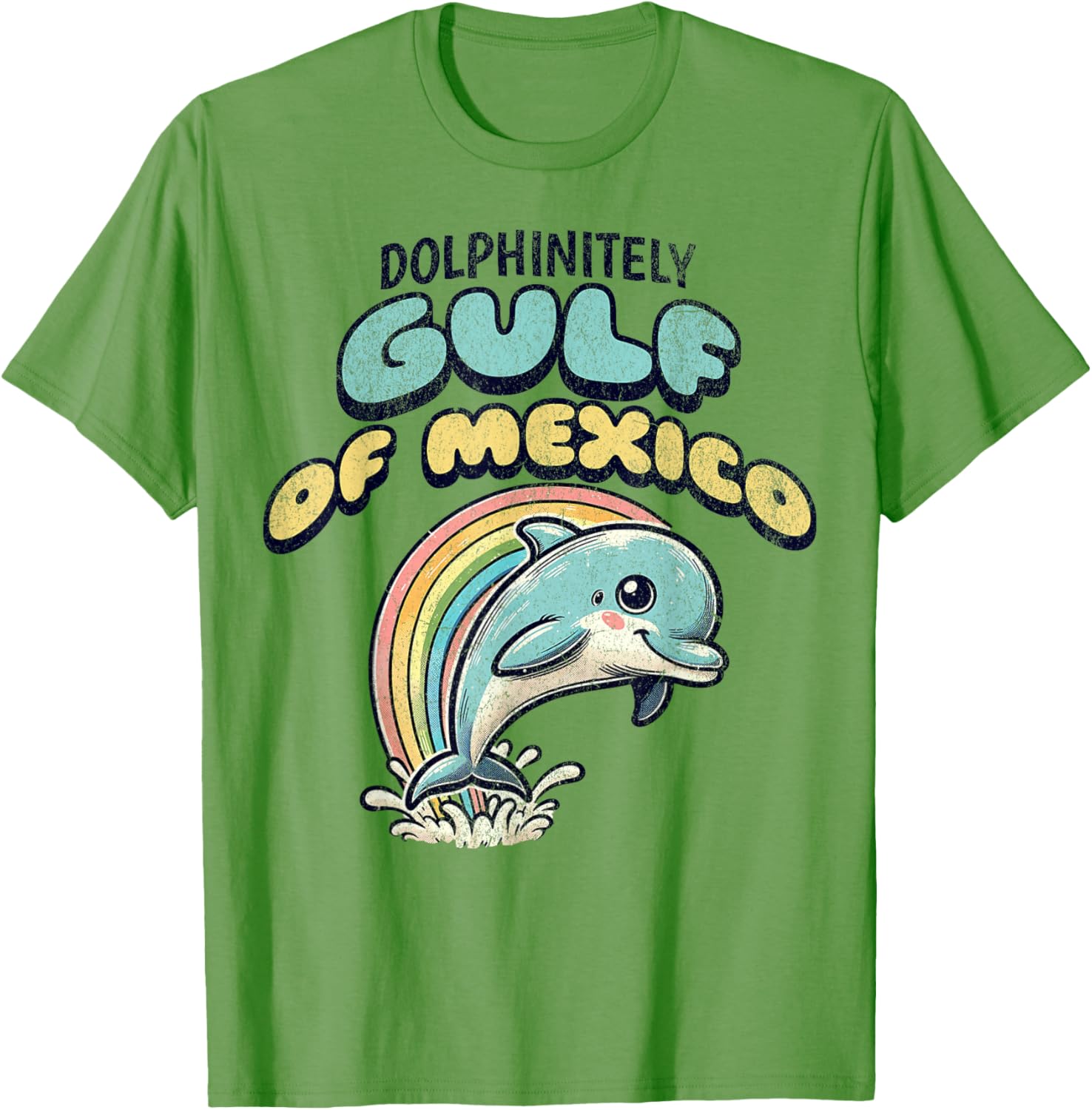 Vintage Retro Dolphin T-Shirt Gulf of Mexico Fun Summer Apparel - 12