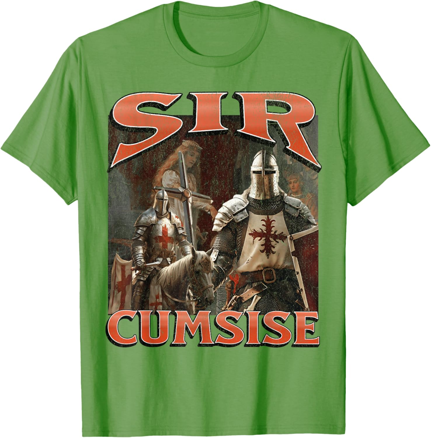 Funny Sir Cumcise Knight Meme Graphic T-Shirt for Unique Style Lovers - 27
