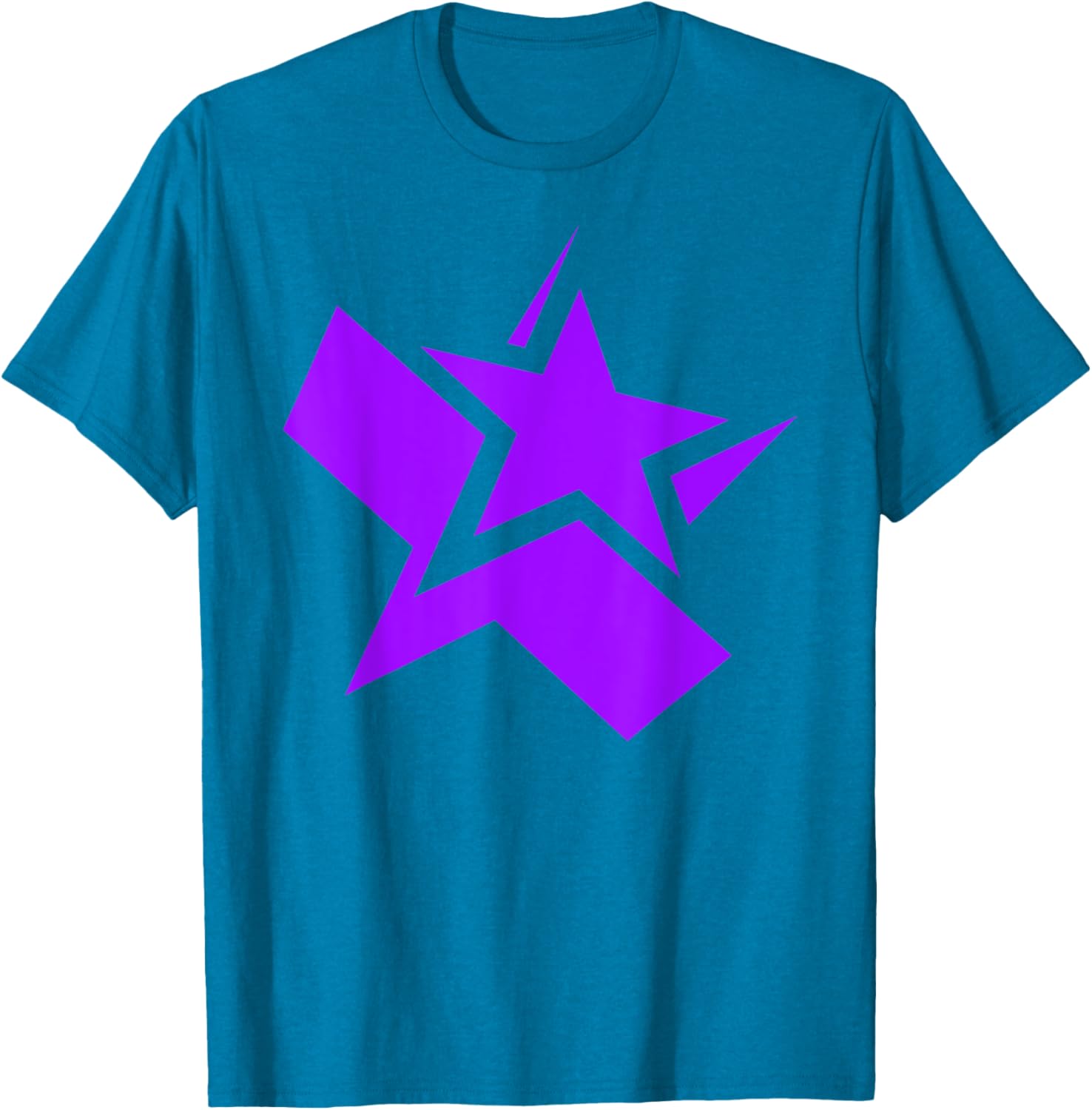 Purple Chunky Star Graphic T-Shirt for Stylish Casual Wear - 11