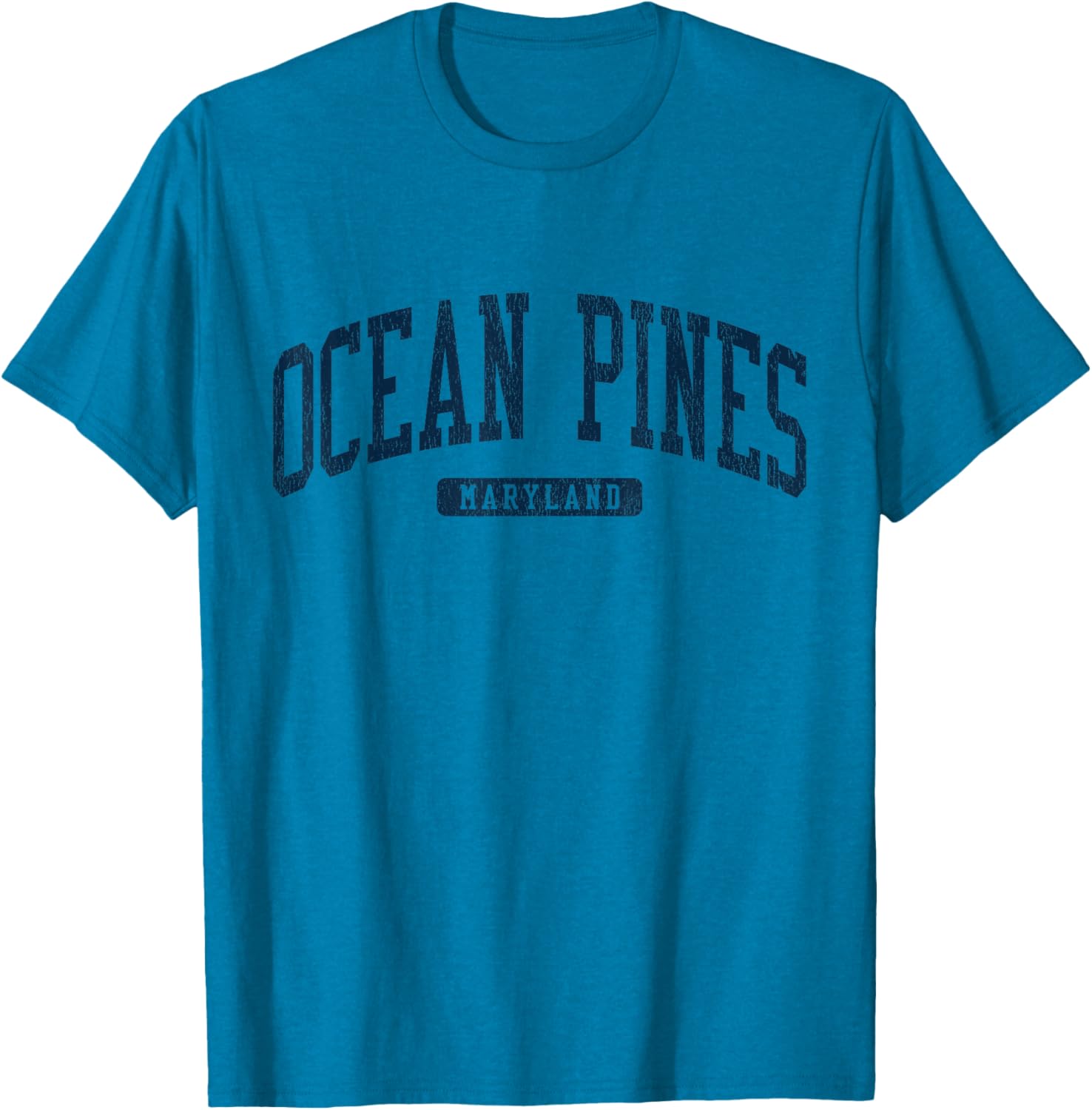 Ocean Pines Maryland College Style Blue T-Shirt for Casual Wear - 14