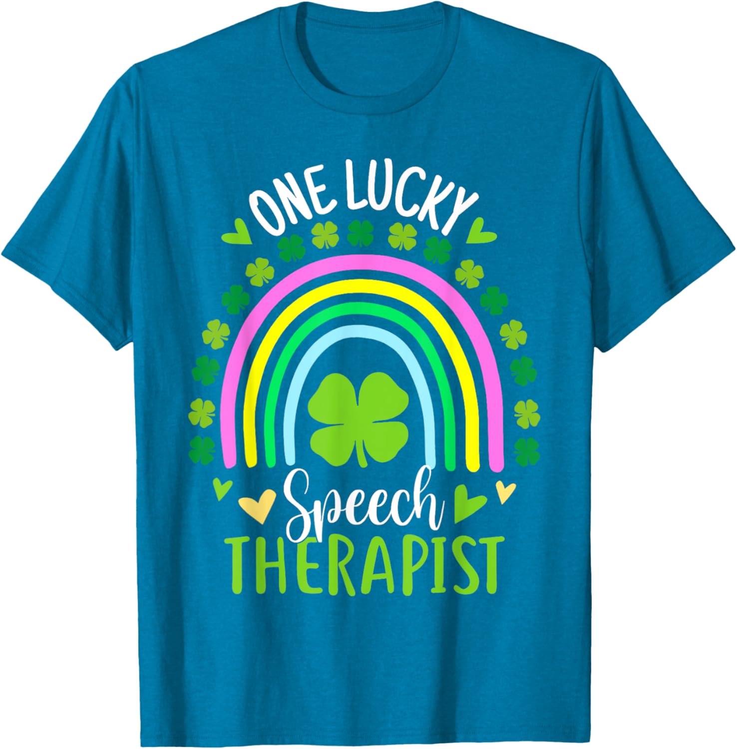 Lucky Speech Therapist St Patricks Day Shamrock T-Shirt for Women - 10