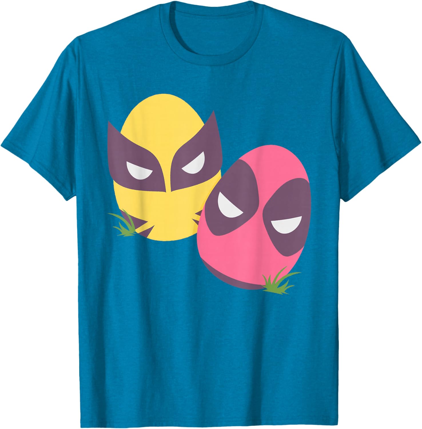 Marvel Deadpool and Wolverine Pastel Easter Eggs T-Shirt for Spring Fun - 16