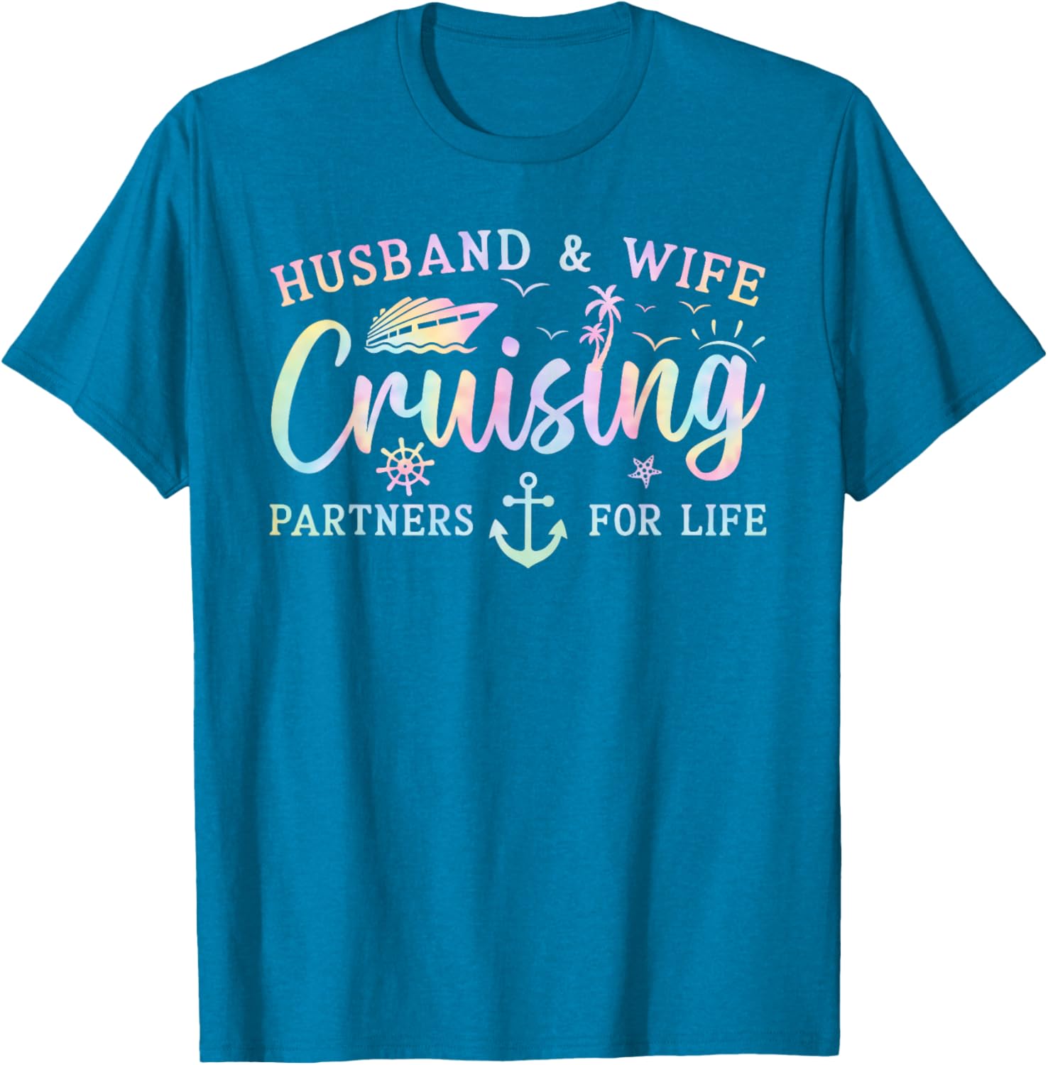 Matching Husband and Wife Cruise T-Shirt 2025 for Couples Adventure - 7