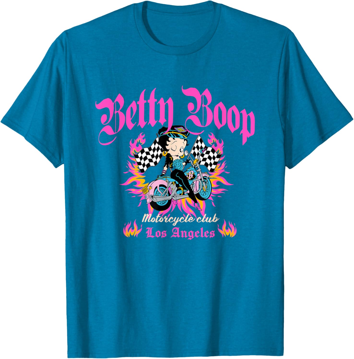 Betty Boop Born To Ride Motorcycle Club T-Shirt for Bike Lovers - 8
