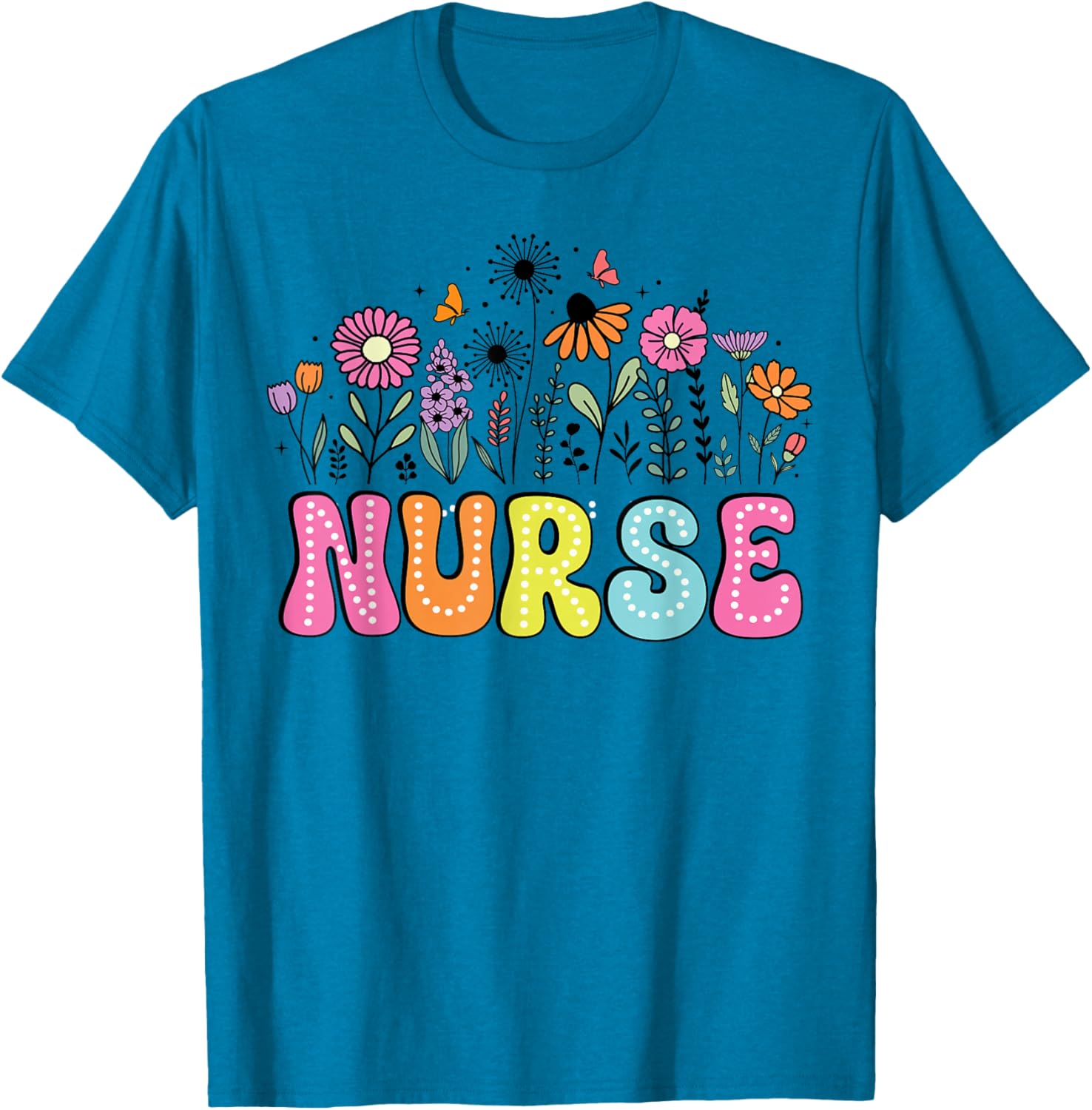Groovy Nurse Wildflower Floral T-Shirt for Happy Nurse Week 2026 - 18