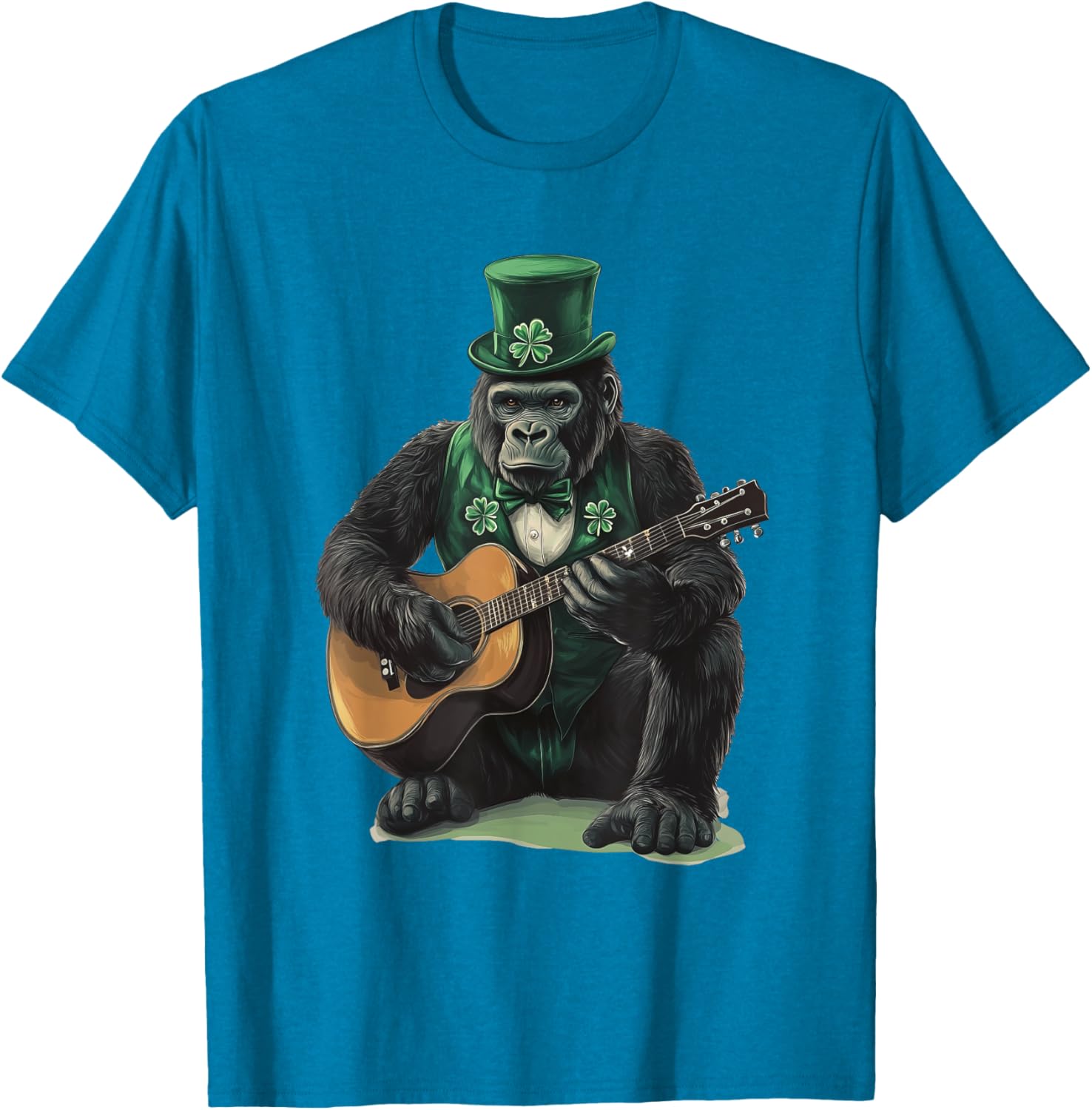 Saint Patrick's Day Gorilla T-Shirt Fun Style for Holiday Celebrations - 5