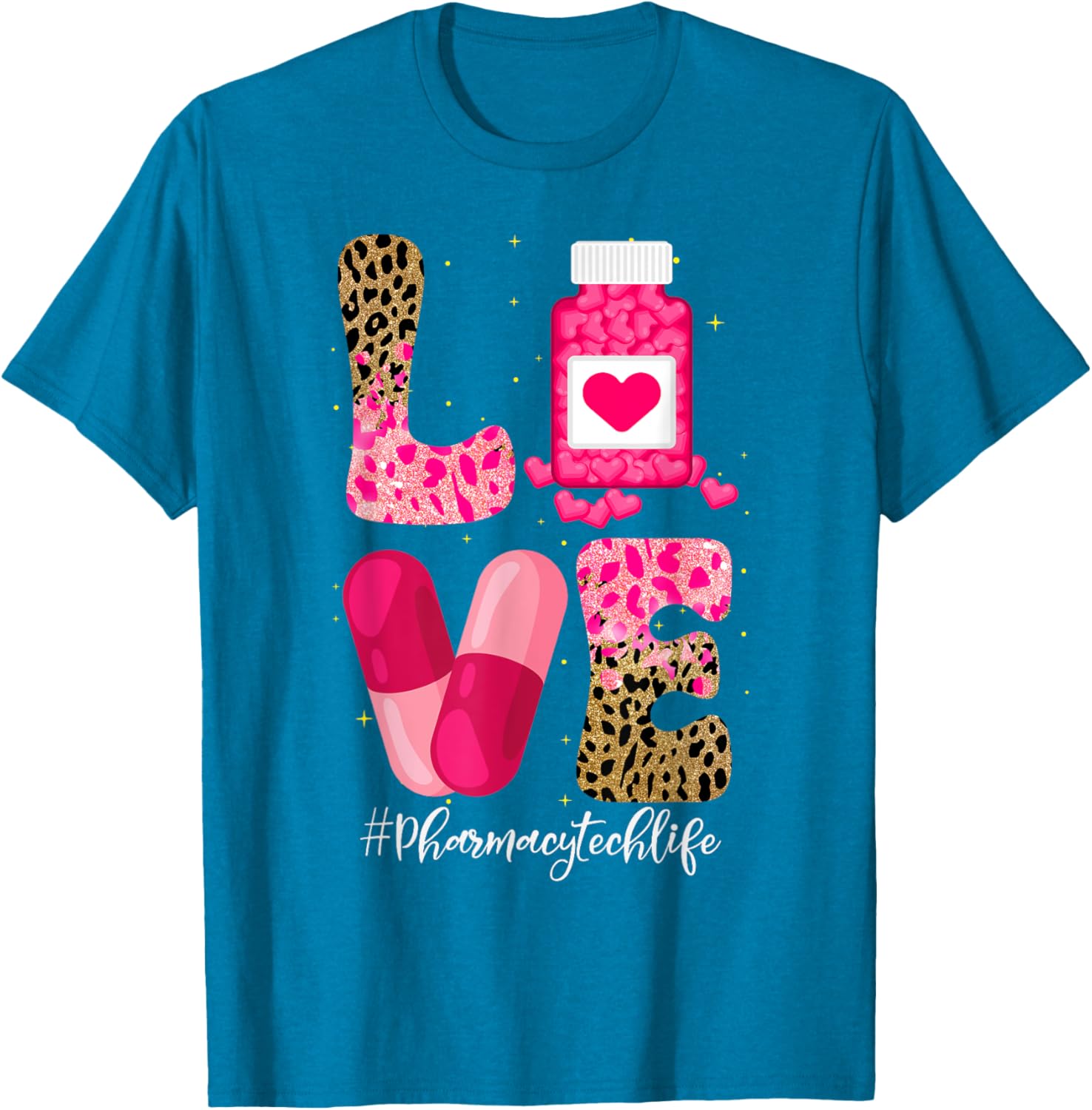 Love Pharmacy Tech Life T-Shirt for Pharmacy Technicians and Medicine Lovers - 23