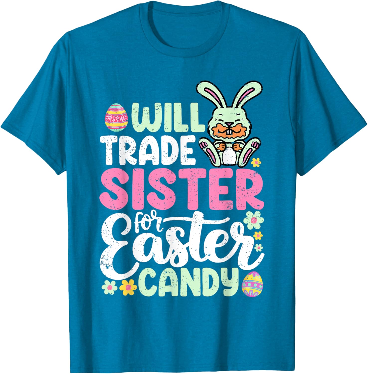 Funny Will Trade Sister For Easter Candy T-Shirt for Toddler Boys - 5