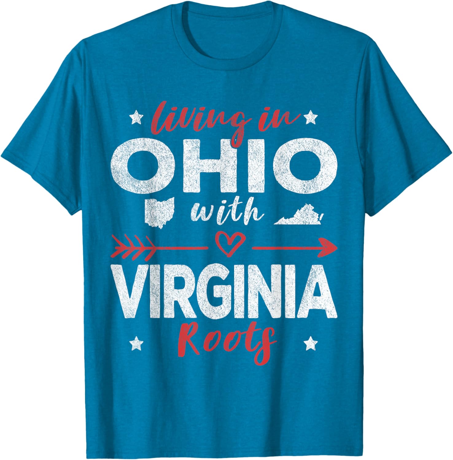 Living in Ohio with Virginia Roots T-Shirt for Proud State Lovers - 11