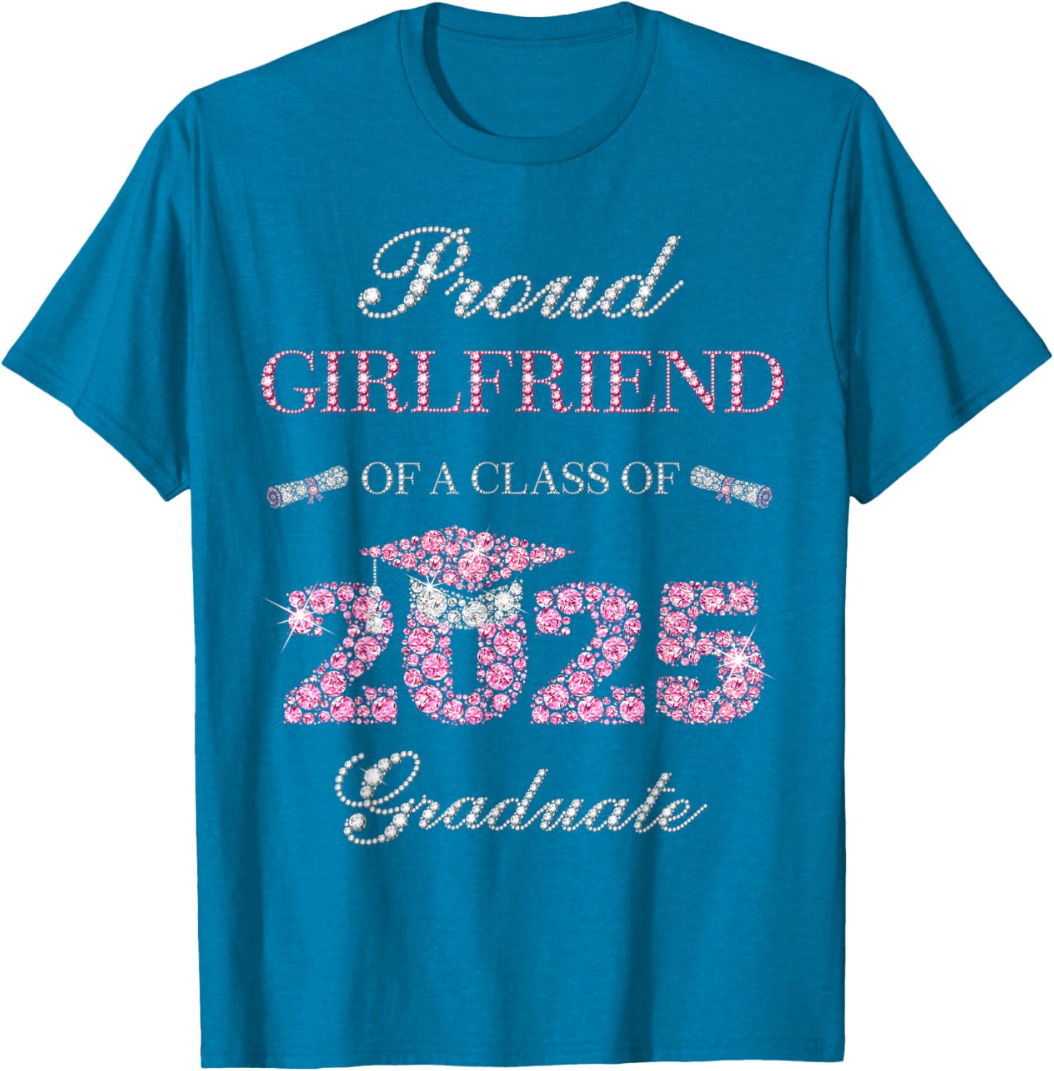 Proud Girlfriend Of A Class Of 2025 Graduate T-Shirt for Celebrating Achievements - 2