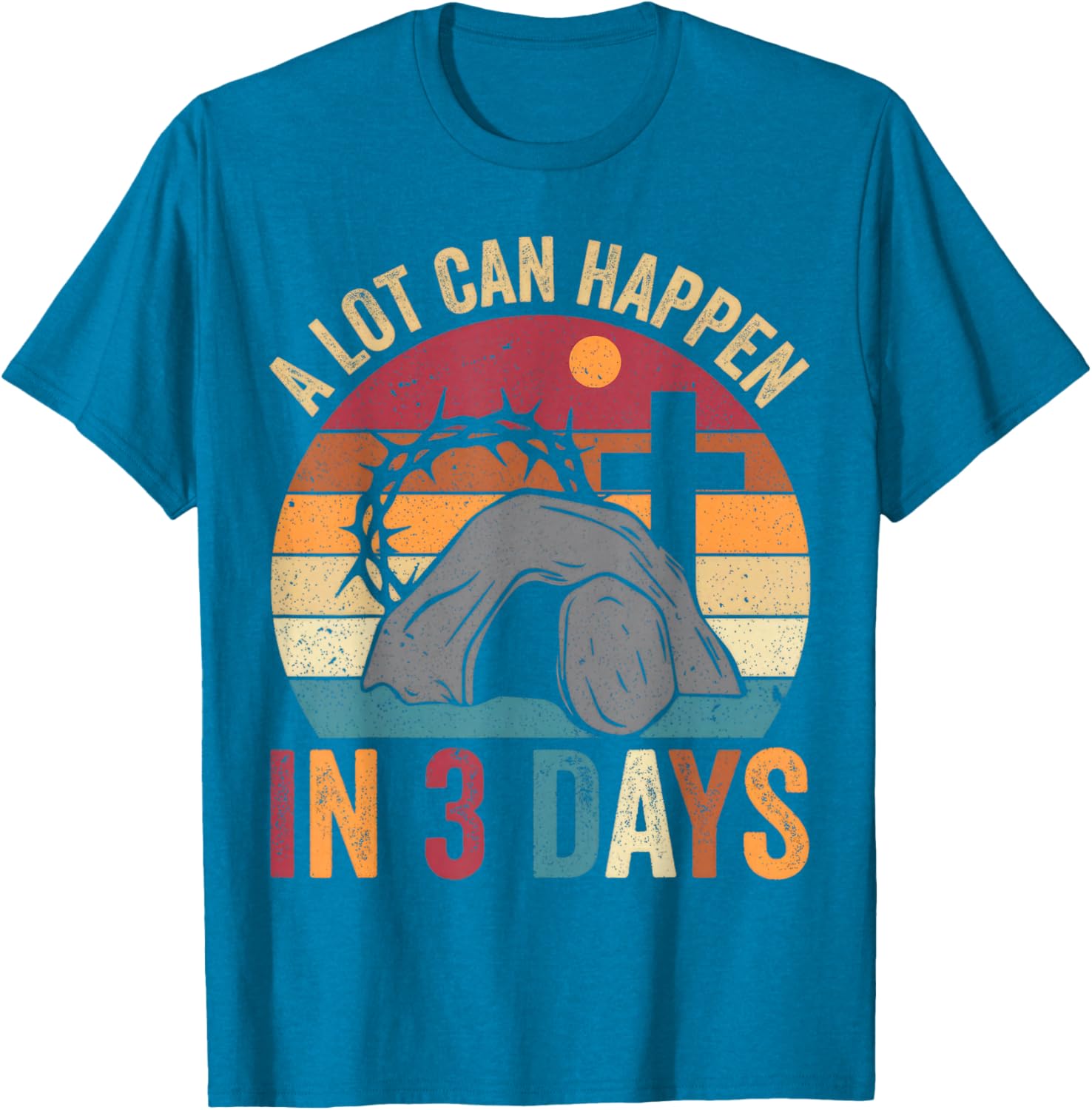 Retro Easter Christian T-Shirt Perfect for Celebrating Faith in Style - 1